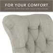 Pemberly Row Modern Mid Back Tufted Office Chair in Light Gray