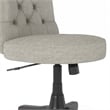 Pemberly Row Modern Mid Back Tufted Office Chair in Light Gray