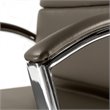 Pemberly Row High Back Leather Executive Chair in Washed Gray