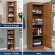 Pemberly Row Engineered Wood Storage Pantry in Highland Oak Finish
