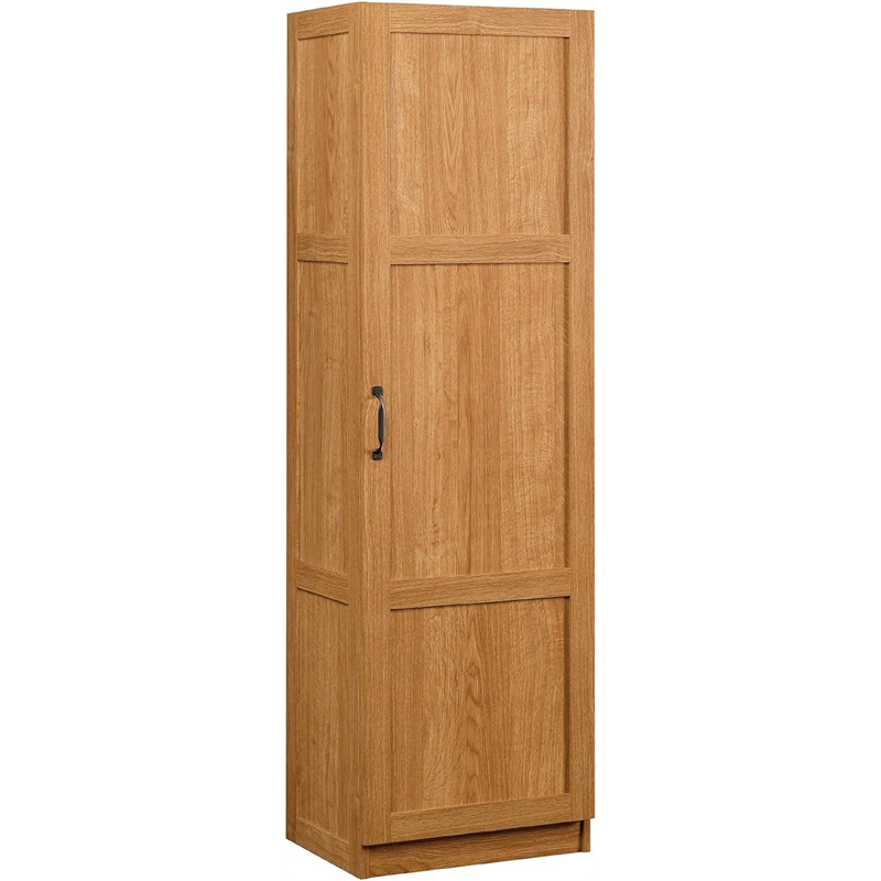 Pemberly Row Engineered Wood Storage Pantry in Highland Oak Finish
