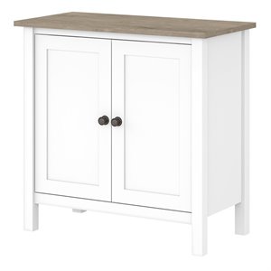 Pemberly Row Storage Cabinet with Doors in Shiplap Gray/White - Engineered Wood