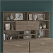 Pemberly Row 72W Desk Hutch in Modern Hickory - Engineered Wood