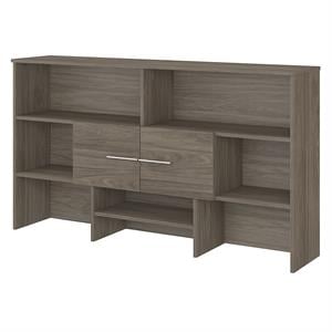 Pemberly Row 72W Desk Hutch in Modern Hickory - Engineered Wood