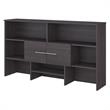 Pemberly Row Modern 72W Desk Hutch in Storm Gray - Engineered Wood