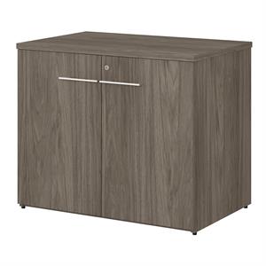 Pemberly Row 36W Storage Cabinet with Doors in Modern Hickory - Engineered Wood