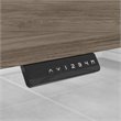 Pemberly Row 72W Adjustable Desk with Storage in Hickory - Engineered Wood
