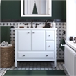 Pemberly Row Modern 36 Inch Bathroom Vanity with Sink in White