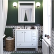 Pemberly Row Modern 36 Inch Bathroom Vanity with Sink in White