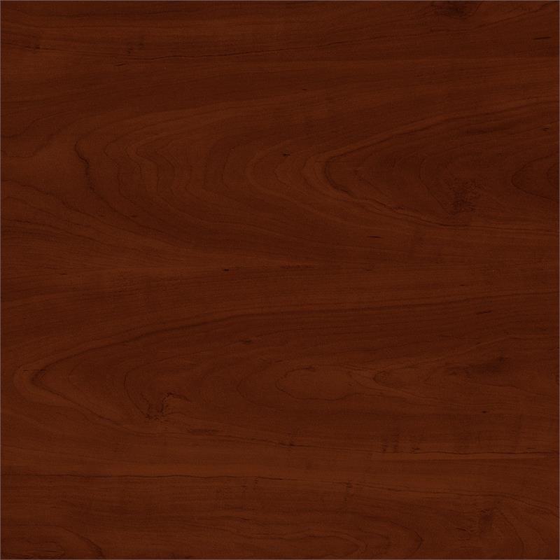 Pemberly Row 60W U Shaped Desk with Drawers in Hansen Cherry - Engineered Wood