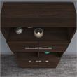 Pemberly Row 5-Shelf Bookcase with Doors in Black Walnut - Engineered Wood