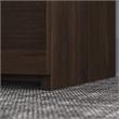 Pemberly Row 5-Shelf Bookcase with Doors in Black Walnut - Engineered Wood