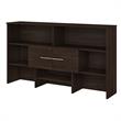 Pemberly Row 72W Desk Hutch in Black Walnut - Engineered Wood