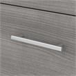 Pemberly Row 72W L Shaped Desk with Storage in Platinum Gray - Engineered Wood