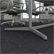 Pemberly Row Wood 96W x 42D Conference Table w/ Metal Base - Platinum Gray