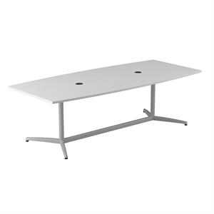Pemberly Row Engineered Wood 96W x 42D Conference Table with Metal Base - White