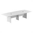 Pemberly Row Engineered Wood 120W x 48D Conference Table with Wood Base - White