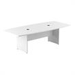 Pemberly Row 96W x 42D Conference Table with Wood Base - White - Engineered Wood