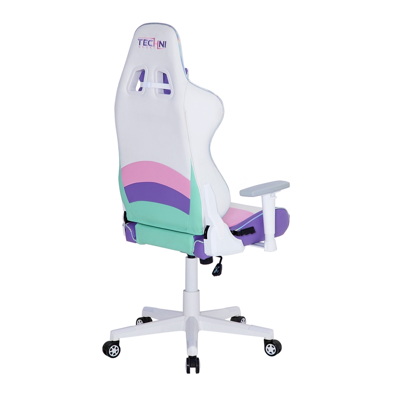 Pemberly Row Polyurethane Fabric TS-42 Office-PC Gaming Chair in Kawaii