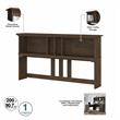 Pemberly Row 60W L Shaped Desk with Hutch in Ash Brown - Engineered Wood