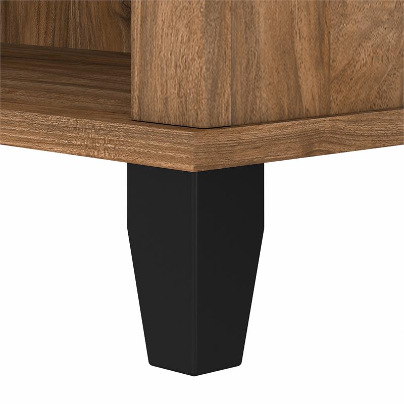 Pemberly Row Tall 5 Shelf Bookcase in Fresh Walnut - Engineered Wood