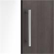 Pemberly Row Engineered Wood 60W L Shaped Desk with Storage - White & Storm Gray