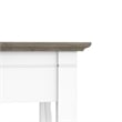 Pemberly Row 60W L Shaped Desk in Pure White and Shiplap Gray - Engineered Wood