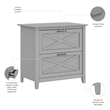 Pemberly Row 2 Drawer Lateral File Cabinet in Cape Cod Gray - Engineered Wood
