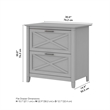 Pemberly Row 2 Drawer Lateral File Cabinet in Cape Cod Gray - Engineered Wood