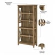 Pemberly Row 54W Desk with File Cabinet and Bookcase in Pine - Engineered Wood