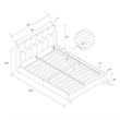 Pemberly Row Modern / Contemporary Queen Bed in Light Green Linen