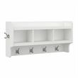 Pemberly Row 40W Wall Mounted Coat Rack in White Ash - Engineered Wood