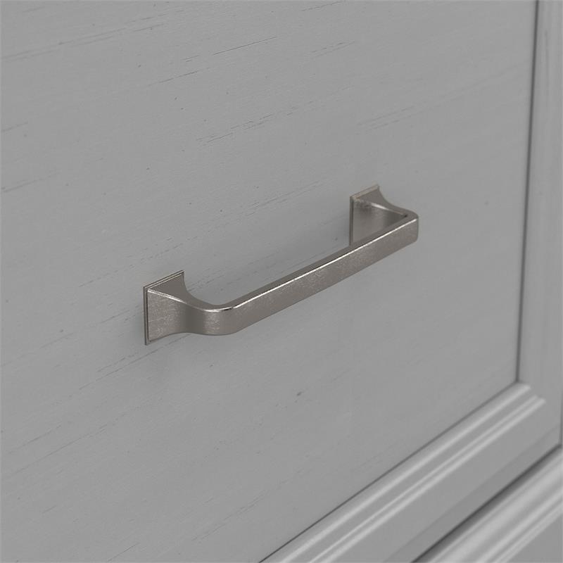 Pemberly Row Wood 24W Hall Tree & Shoe Bench w/ Drawer - Cape Cod Gray