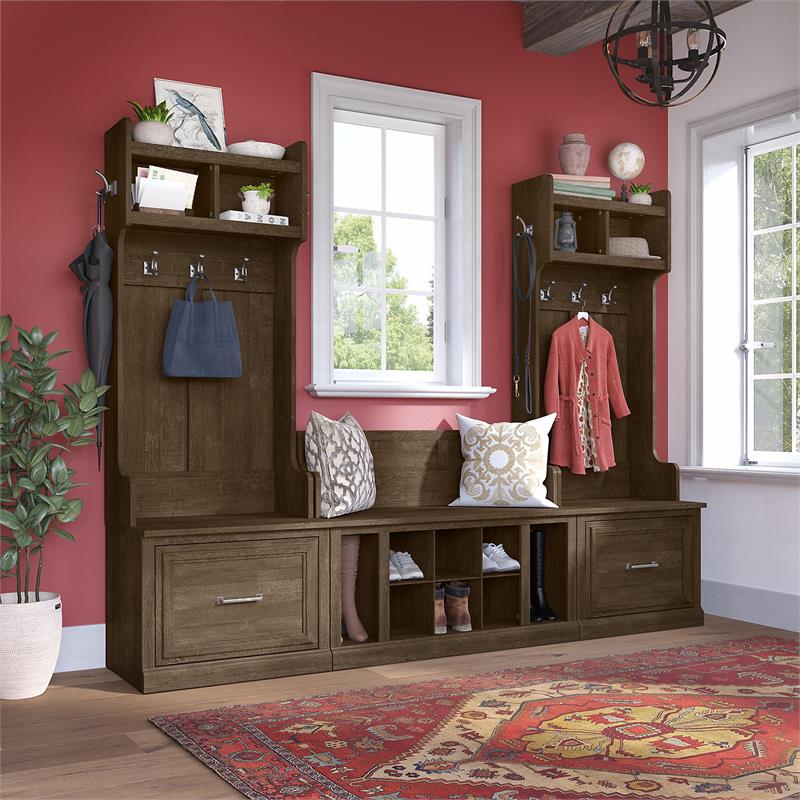 Pemberly Row Entryway Storage Set with Drawers in Ash Brown - Engineered Wood