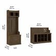 Pemberly Row Entryway Storage Set with Drawers in Ash Brown - Engineered Wood