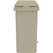 Pemberly Row Plastic Step-On Touchless 32 Gallon Trash Can in Tan
