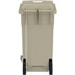 Pemberly Row Plastic Step-On Touchless 32 Gallon Trash Can in Tan