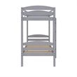 Pemberly Row Modern / Contemporary Wood Triple Twin Bunk Bed in Gray