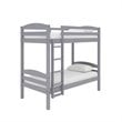 Pemberly Row Modern / Contemporary Wood Triple Twin Bunk Bed in Gray