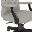 Pemberly Row Lane High Back Tufted Office Chair with Arms in Light Gray Fabric
