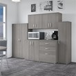 Pemberly Row 108W 6 Piece Modular Storage Set in Platinum Gray - Engineered Wood