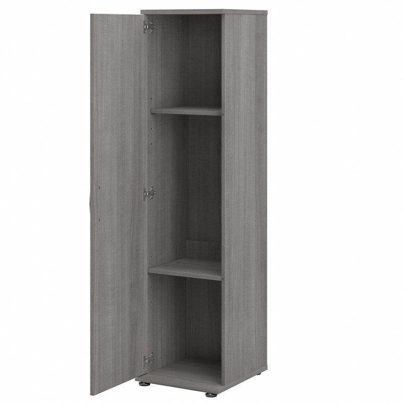Pemberly Row 108W 6 Piece Modular Storage Set in Platinum Gray - Engineered Wood