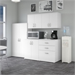 Pemberly Row 92W 5 Piece Modular Storage Set in White - Engineered Wood