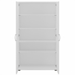Pemberly Row 92W 5 Piece Modular Storage Set in White - Engineered Wood