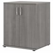 Pemberly Row Floor Storage Cabinet with Doors in Platinum Gray - Engineered Wood