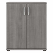 Pemberly Row Floor Storage Cabinet with Doors in Platinum Gray - Engineered Wood