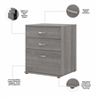 Pemberly Row Engineered Wood Floor Storage Cabinet with Drawers - Platinum Gray