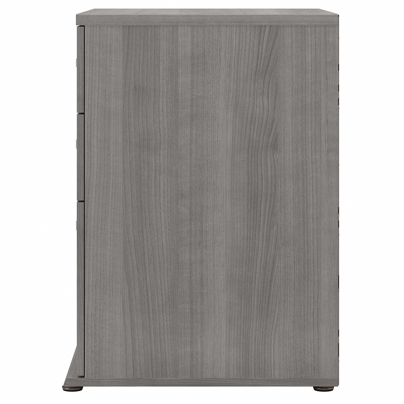 Pemberly Row Engineered Wood Floor Storage Cabinet with Drawers - Platinum Gray