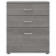 Pemberly Row Engineered Wood Floor Storage Cabinet with Drawers - Platinum Gray