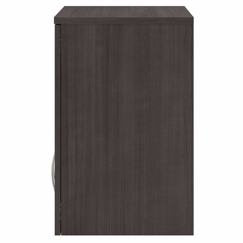 Pemberly Row Wall Cabinet with Doors and Shelves in Storm Gray - Engineered Wood
